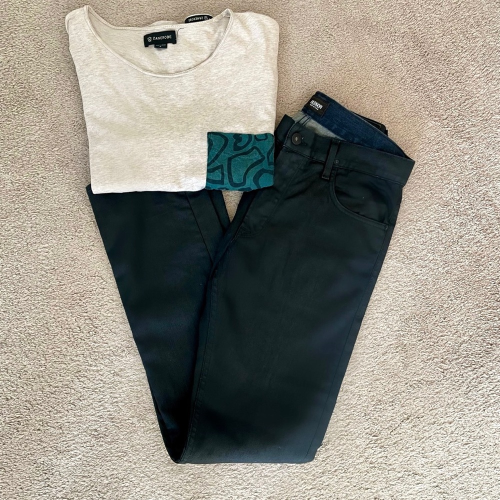 Hudson Men’s Dandy Slouchy Straight Black Jeans - Size 31